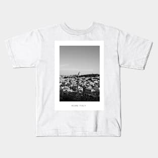 Rome Travel Poster Print City View Kids T-Shirt